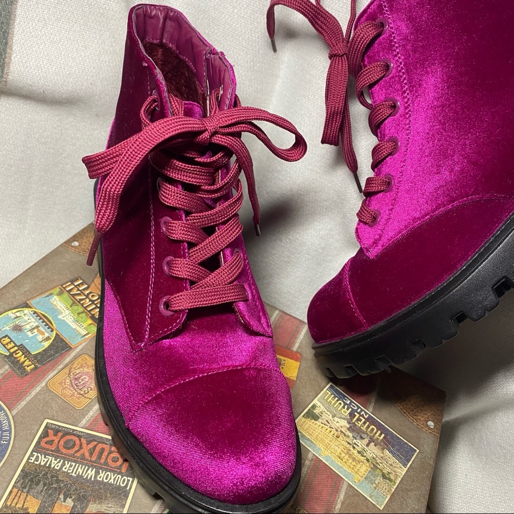 Velvety Combat Boots 🥾